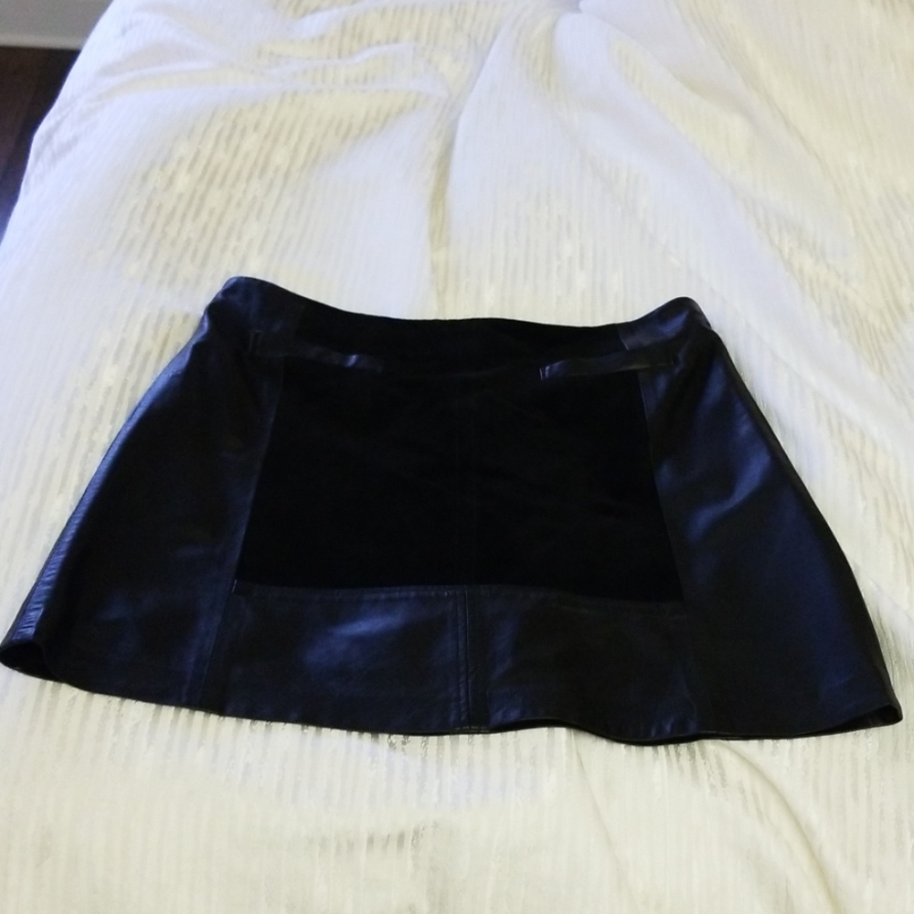 Nanette Lepore leather mini skirt